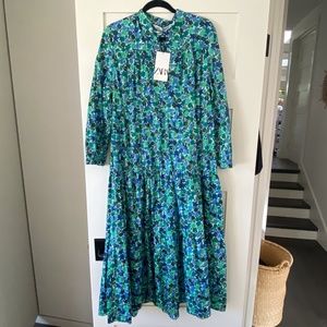 Zara Floral Print Dress - Large